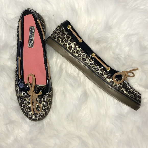 Sperry Shoes - Sperry Leopard Glitter Shoes Size 8 NWOT